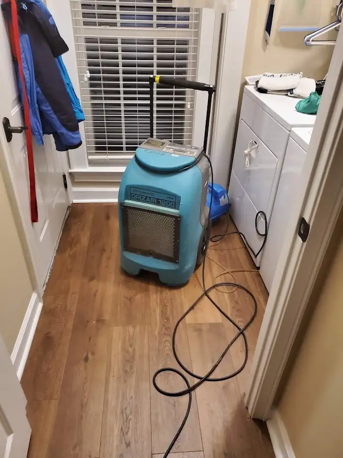 Commercial dehumidifier deployed for Flood Damage Cleanup in Purcell